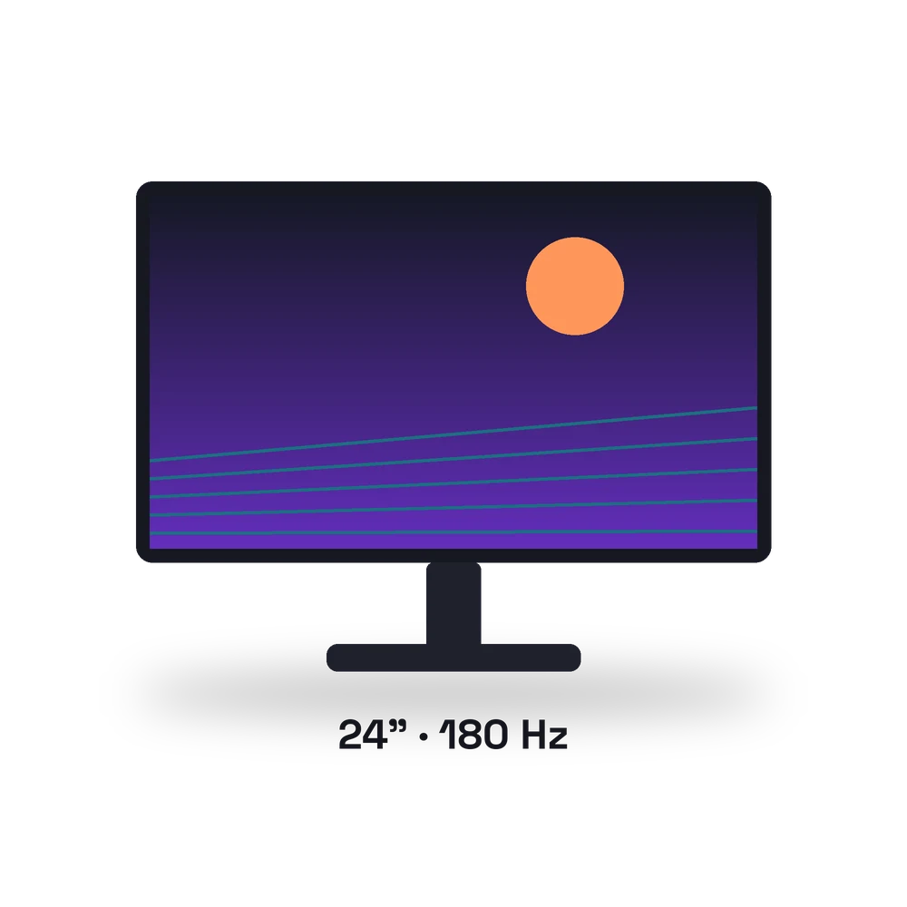 Monitor gamer 24" Full HD 180 Hz