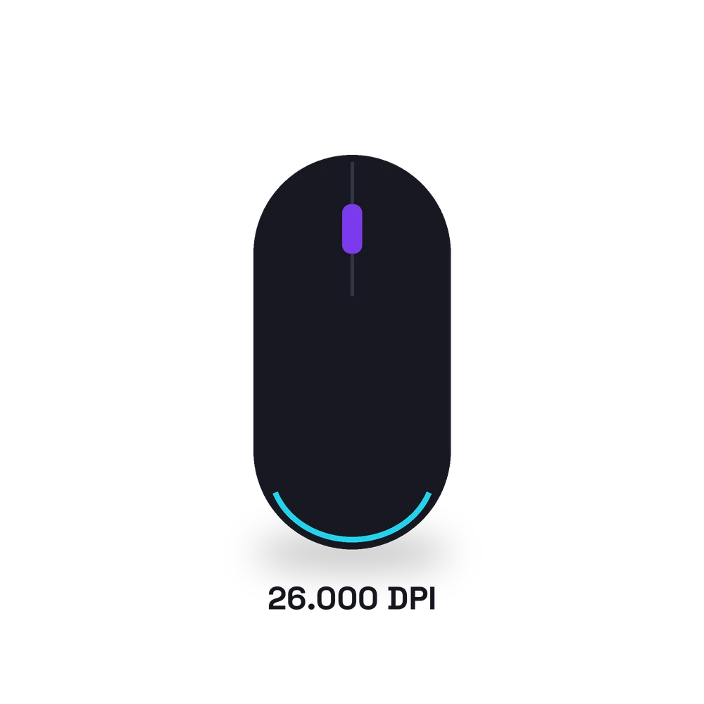 Mouse gamer 26.000 DPI sem fio