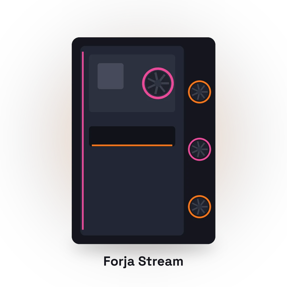 PC Forja Stream — 8 núcleos, 32 GB, placa de vídeo 12 GB